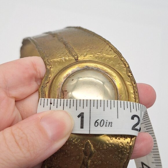 Brutalist Brass Necklace Mythological Cosplay Tribal Warrior Princess Choker - Picture 11 of 11